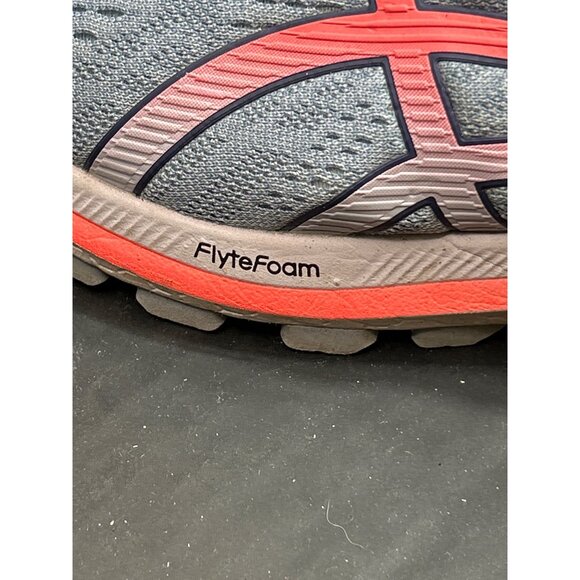 Asics Womens GT-1000 10 Wide Running Shoes Gray/Coral Lightweight Size 11 - Picture 8 of 12